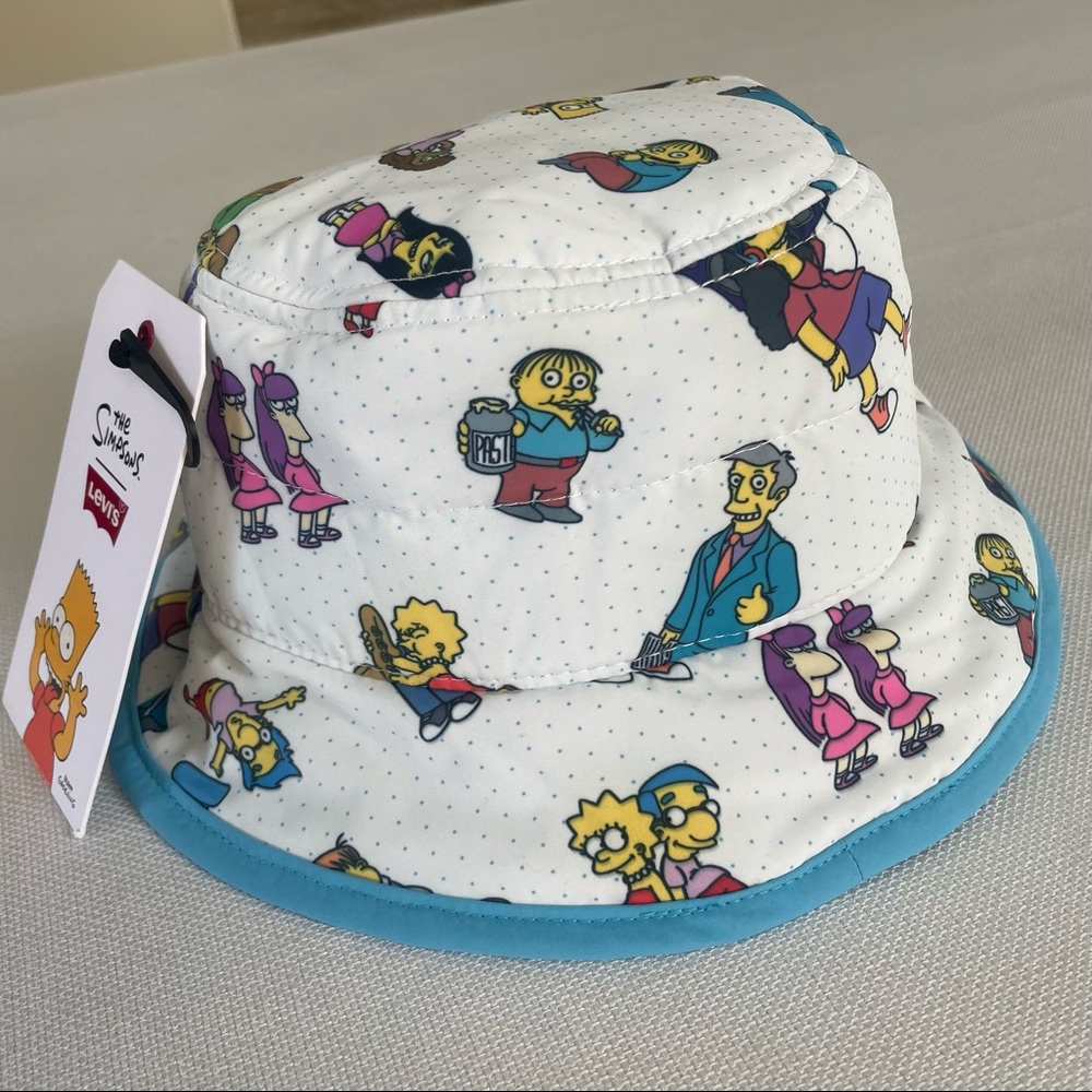 Levi’s x The Simpsons Cozy Puffer Bucket Hat Unisex OSFA NWT!